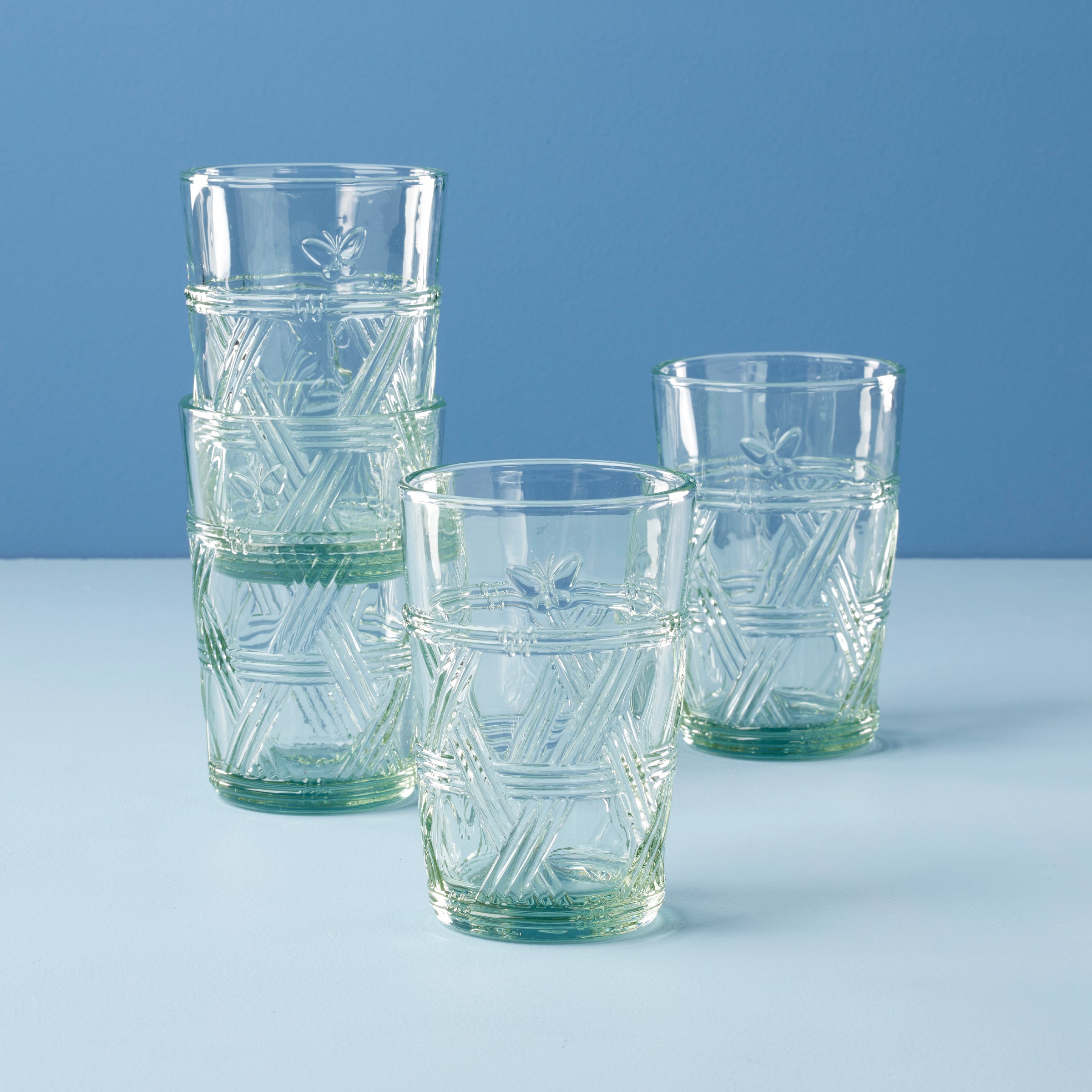 Butterfly Meadow Green Tall Glasses, Set of 4