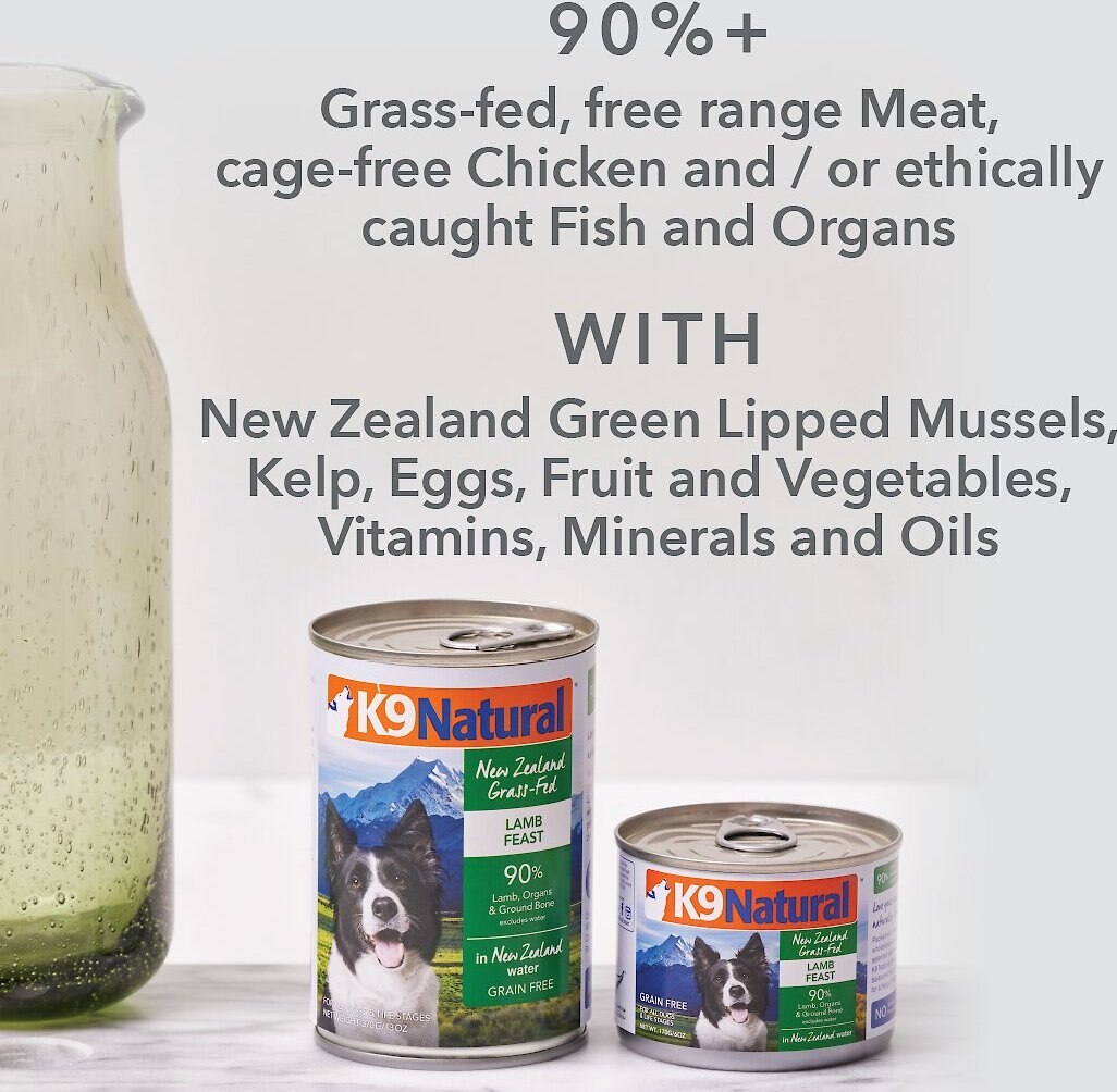 K9 Natural Lamb and King Salmon Grain-Free Canned Dog Food