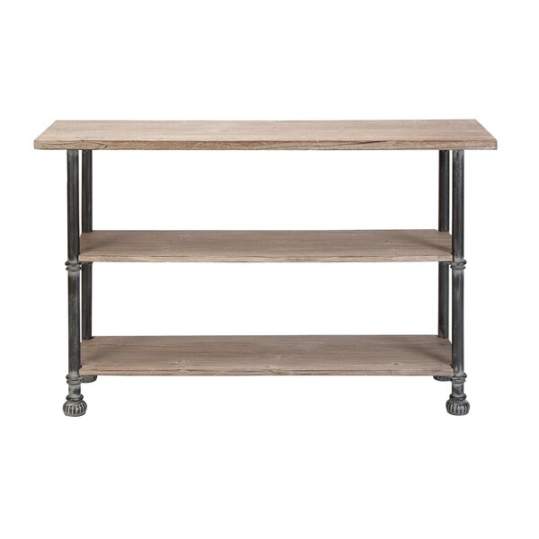 Brown Fir Industrial Console Table 32 x 48 x 14