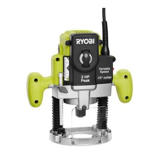 RYOBI 10 Amp 2 HP Plunge Base Corded Router RE180PL1G