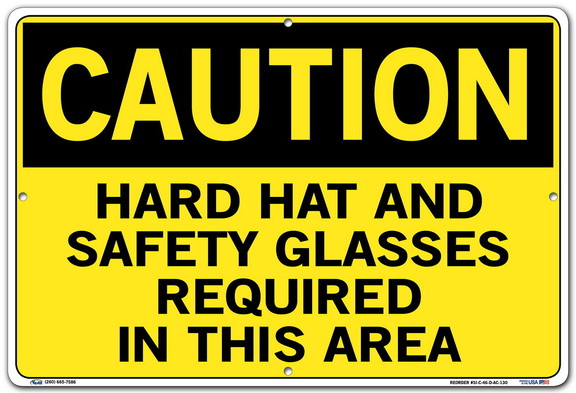 Vestil  SI C 46 D AC 130 sign caution 46 18.5x12.5...