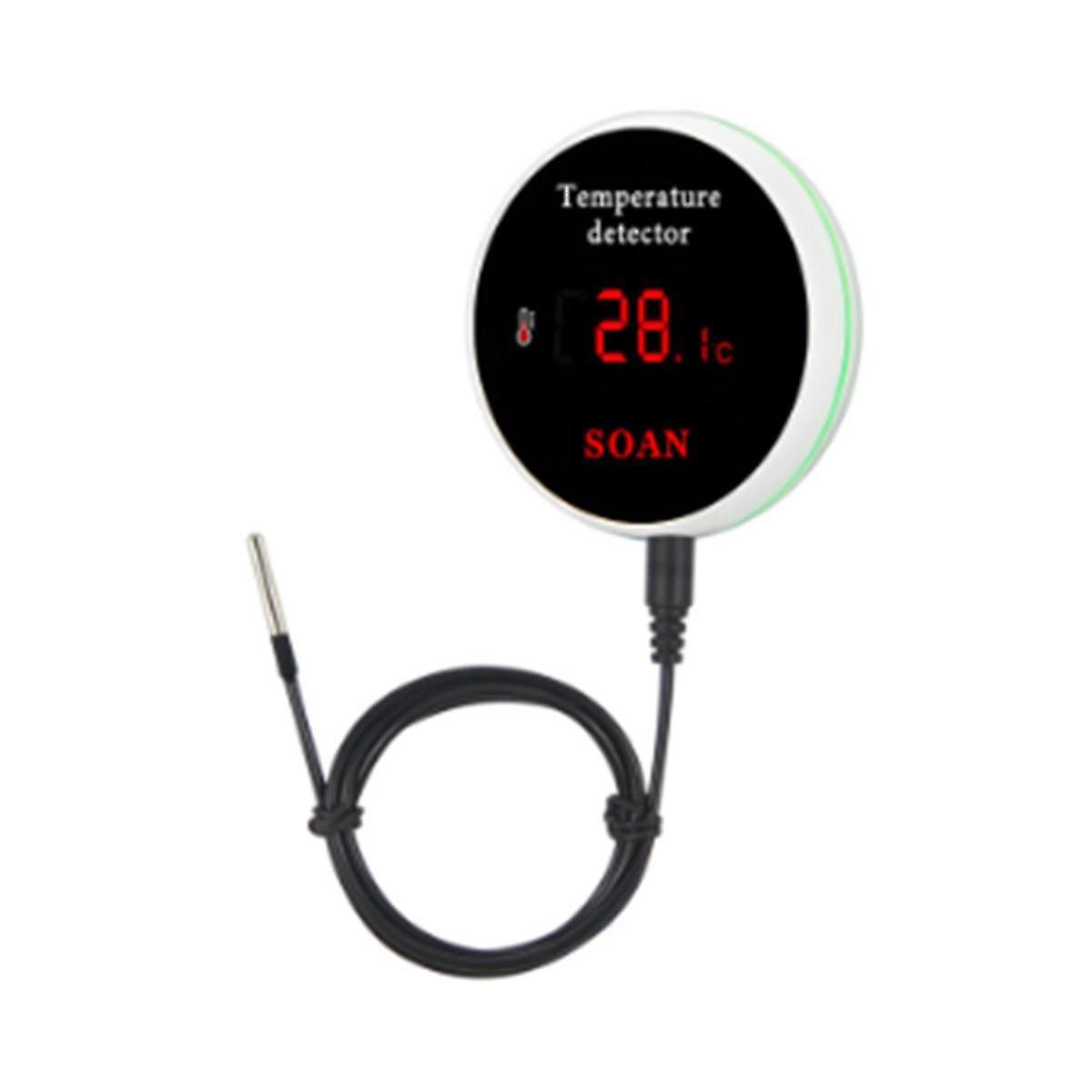 Tuya Smart Home Wifi Temperature Sensor Wire Digital Smartlife Thermometer Room Water Pool Thermost