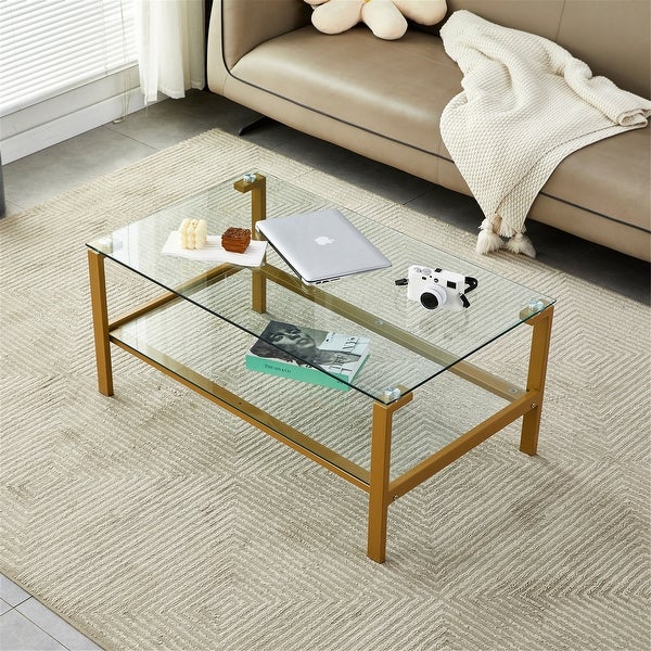 Clear Glass Clear Coffee Table