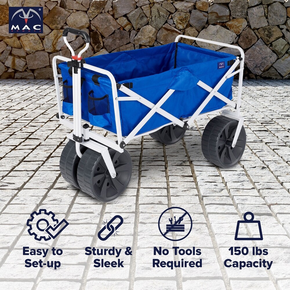 Mac Sports Collapsible Folding  Terrain Outdoor Utility Wagon Cart  Blue   23.1