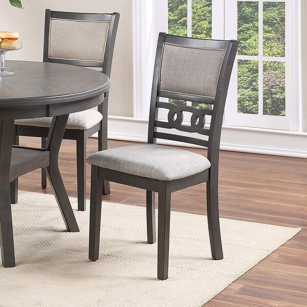 Dining Chair Set of 2 Side Chairs Cushion Seats Unique Back Kitchen Breakfast Chairs