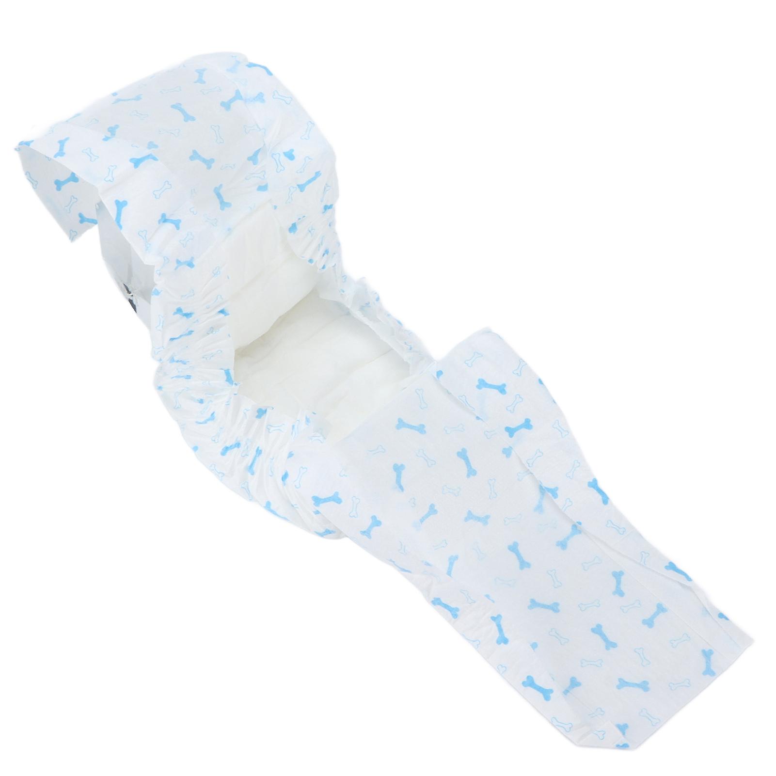 Male Dog Wraps Adjustable Strong Water Absorption Leakproof And Wetness Indicator Dog Diaperss 30~48cm 12 Pieces