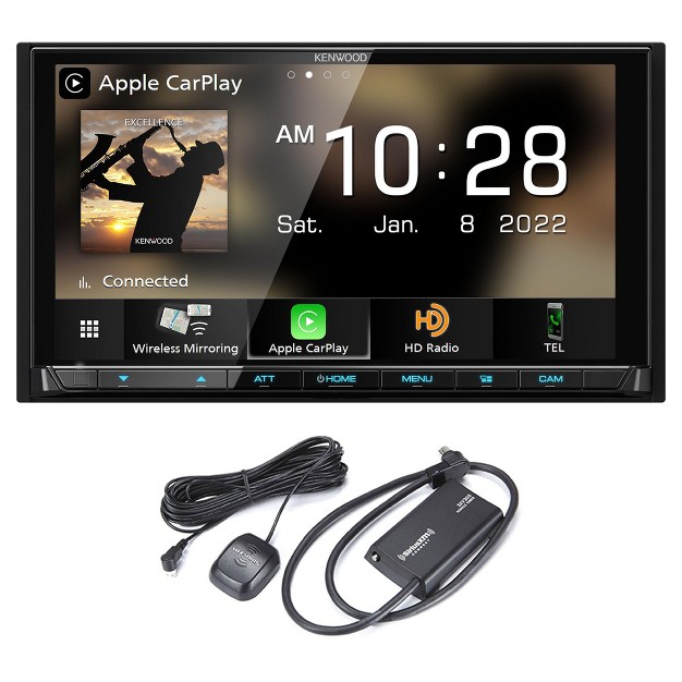 Kenwood Dmx908s Multimedia Receiver Apple Carplay Android Auto Siriusxm Sxv300v1