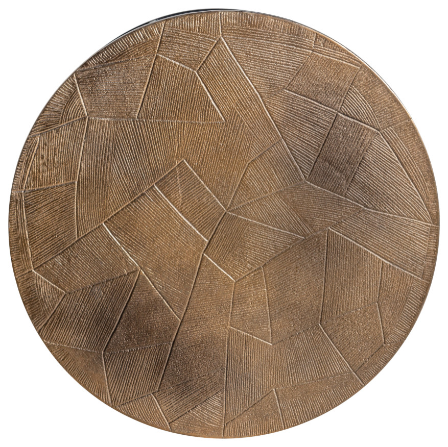 Round Gold Nested Coffee Tables (2)  OROA Tulum   Industrial   Coffee Table Sets   by Oroa   Distinctive Furniture  Houzz