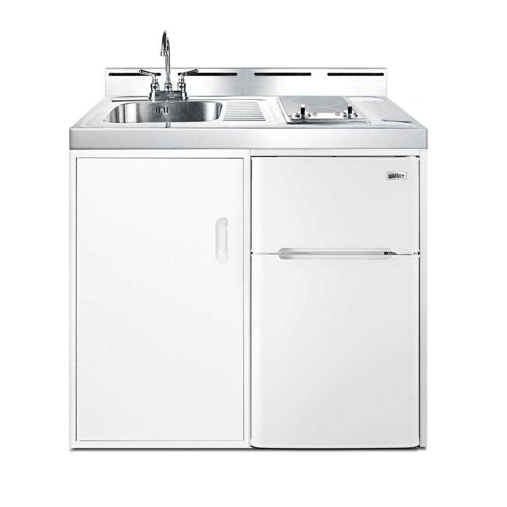 Summit Appliance 39 in. Compact Kitchen in White C39ELGLASS