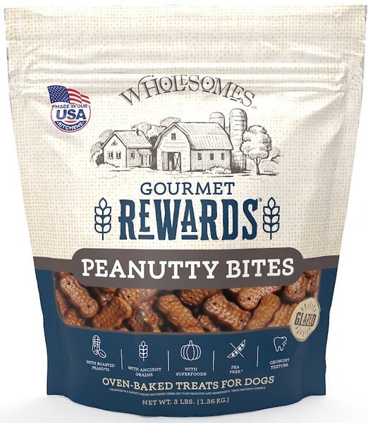 Wholesomes Rewards Peanutty Bites Biscuit Dog Treats