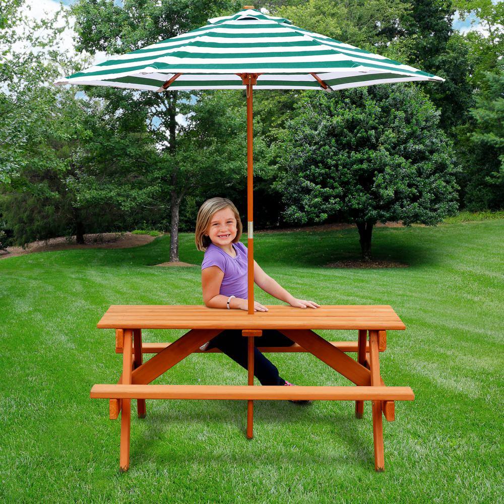 Gorilla Playsets Children's Picnic Table with Umbrella 02-3003