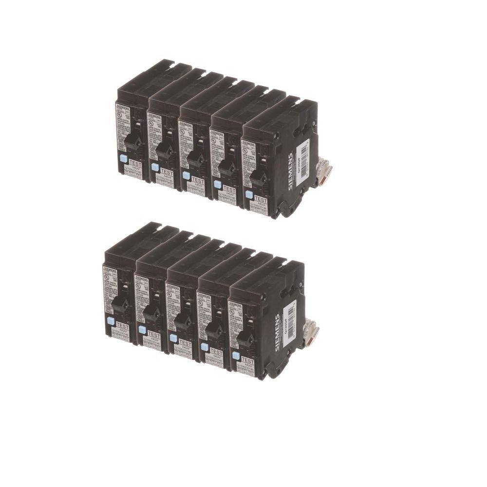 Siemens 20 Amp Single Pole Dual Function Circuit Breakers (10-Pack) BUNQDF10