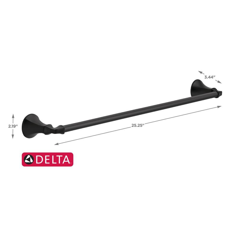 Delta Ashlyn 24 in. Towel Bar in Matte Black 76424-BL