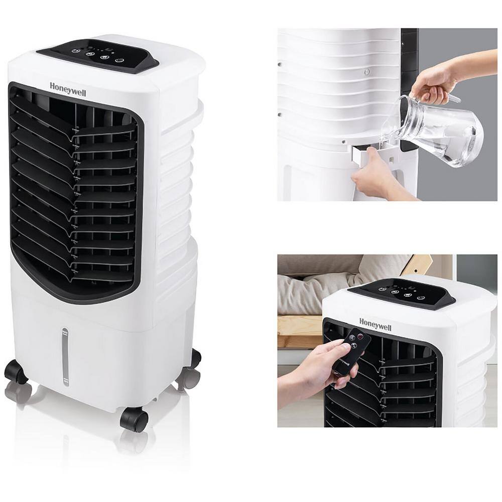 Honeywell 200 CFM 3 Speed Portable Evaporative Air Cooler Quiet Low Energy Compact Spot Fan and Humidifie TC09PEU