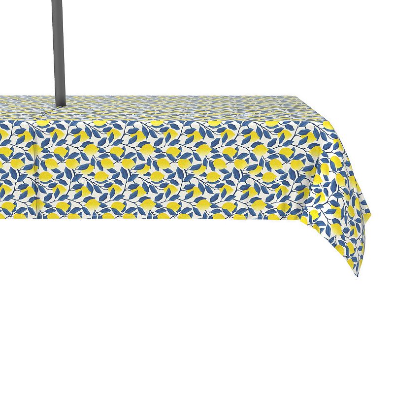 Water Repellent， Outdoor， 100% Polyester， 60x104， Lemon Tree with Blue Leaves