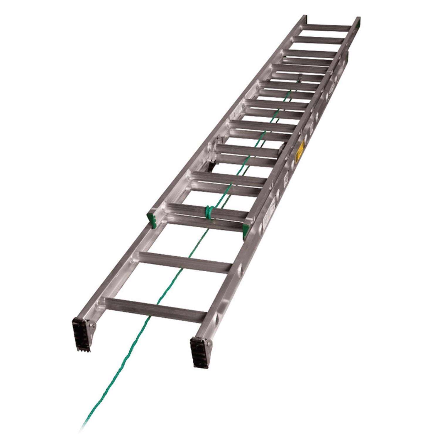 Werner 24 ft. H Aluminum Extension Ladder Type II 225 lb. capacity