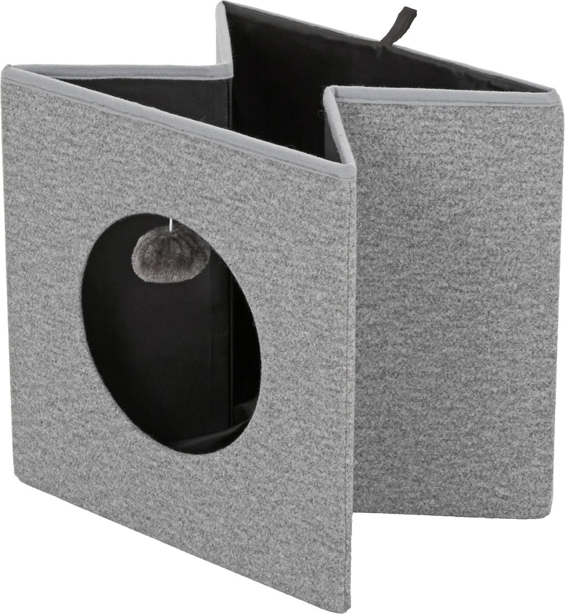 Frisco Single Cube Stackable and Collapsible Cat Condo， Gray