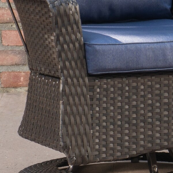 Alhambra Wicker 5piece Outdoor Club Chairs and Firepit Set by Christopher Knight Home