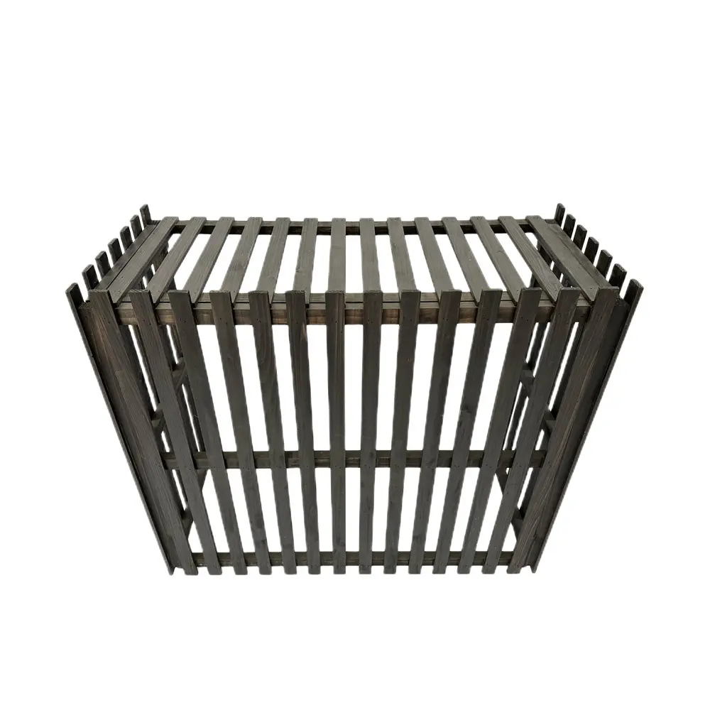 Manufacturer supply eco friendly outdoor solid wooden lattice air conditioner cover