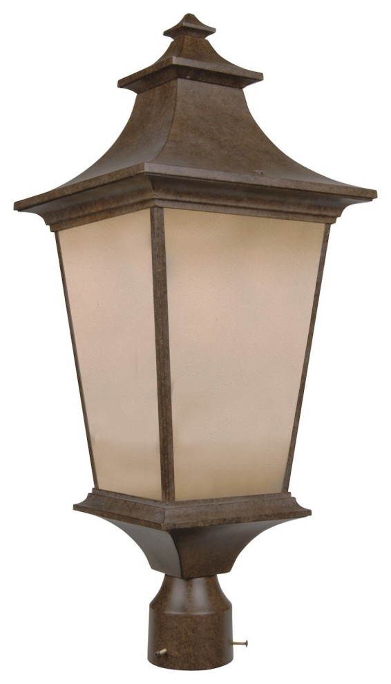 Aged Bronze Argent 1 Light Outdoor Post Light   Transitional   Post Lights   by We Got Lites  Houzz