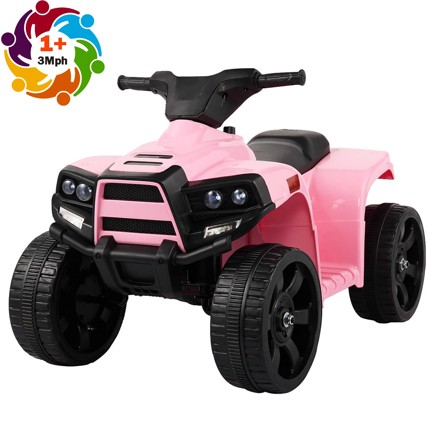 Seizeen 6V Kids 4 Wheeler, Ride On Toy Car Quad Bike, 3mph Safe Speed Kids ATV for Age 1-2.5 Boys/Girls, Pink