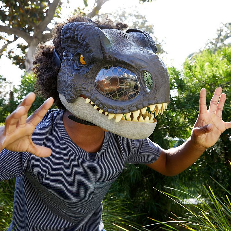 Mattel Jurassic World Dominion Dinosaur Mask Tyrannosaurus Rex Chomp N Roar Costume Play