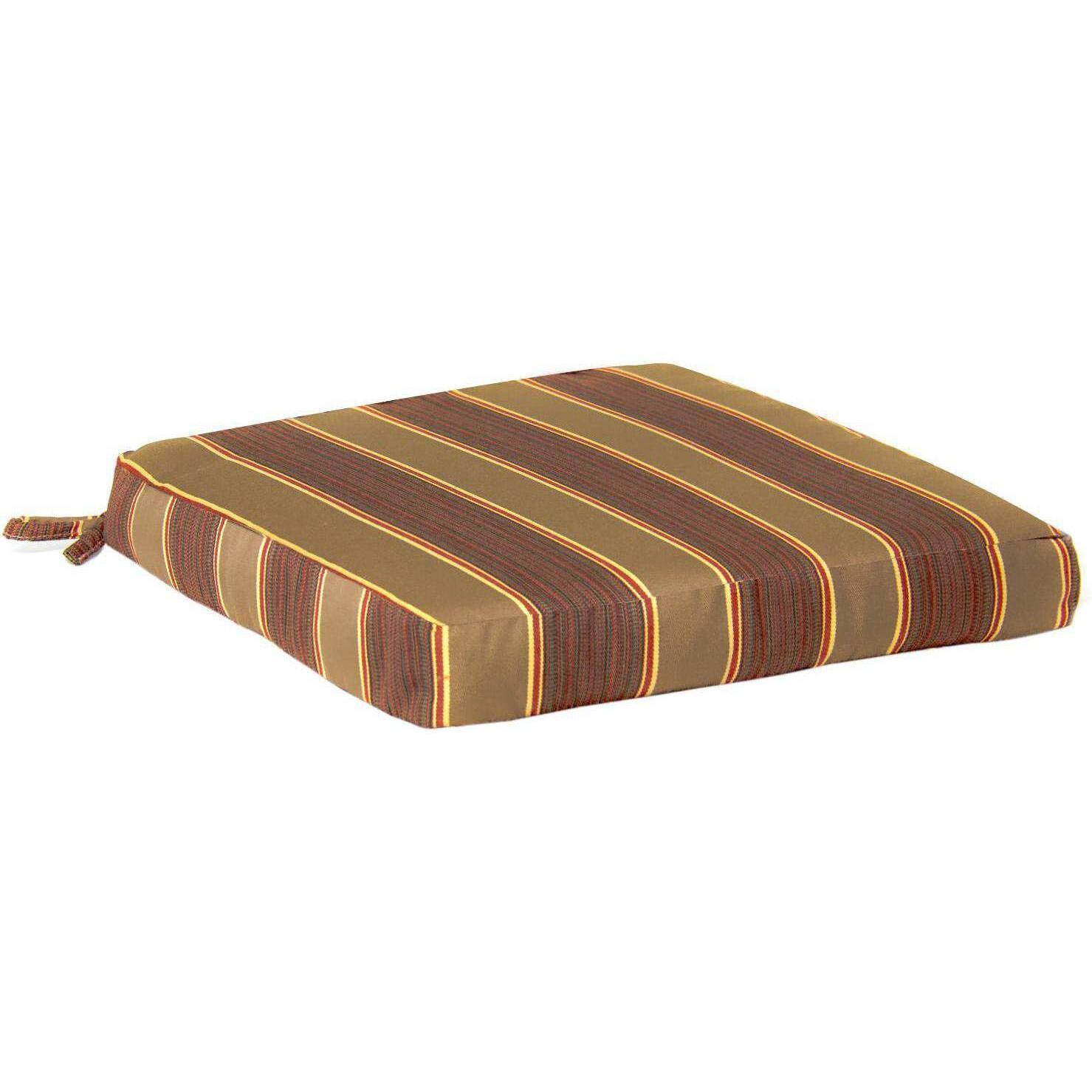 Sunbrella Davidson Redwood Large Outdoor Replacement Seat Cushion W/ Knife Edge By Signature