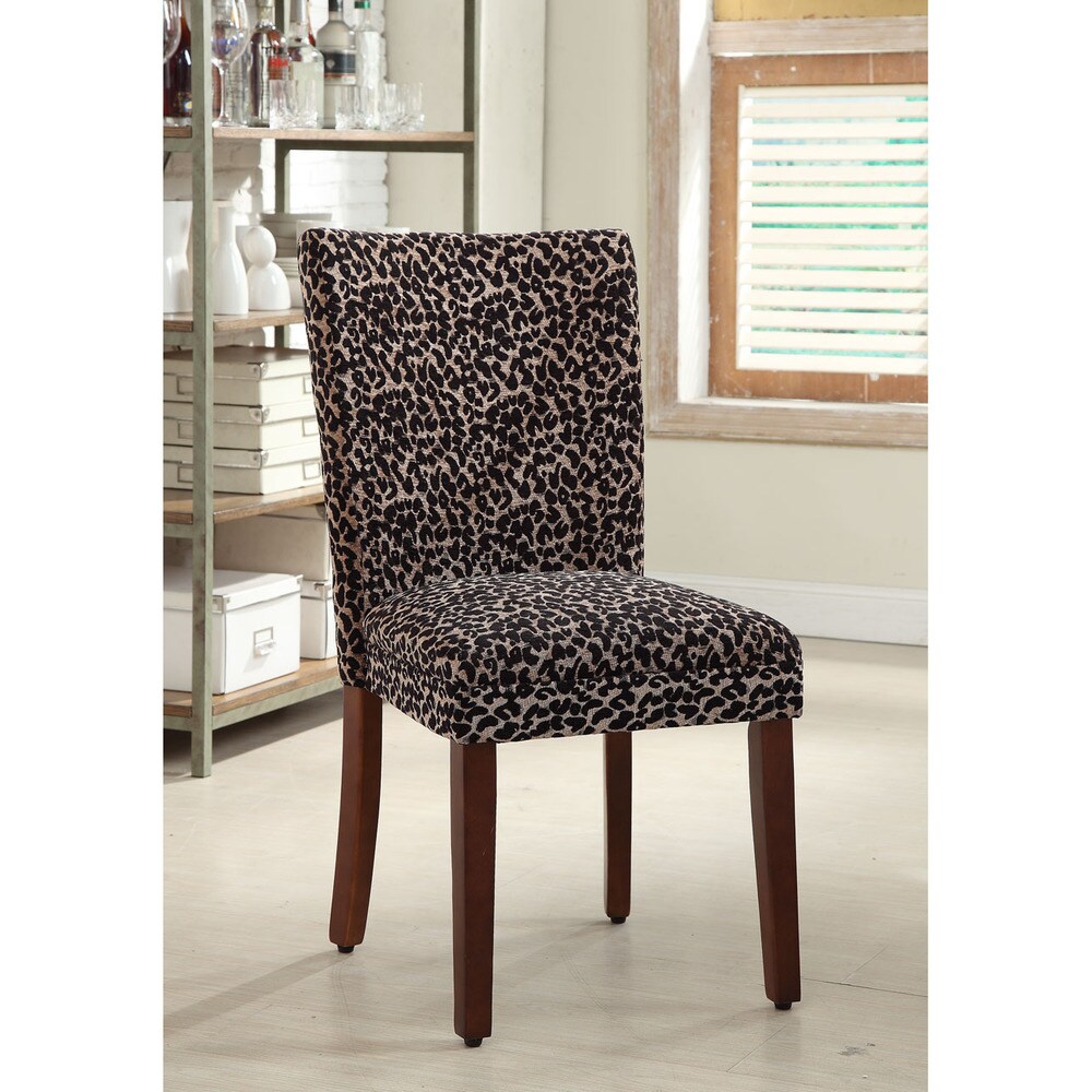 HomePop Leopard Parsons Chairs (Set of 2)   N/A