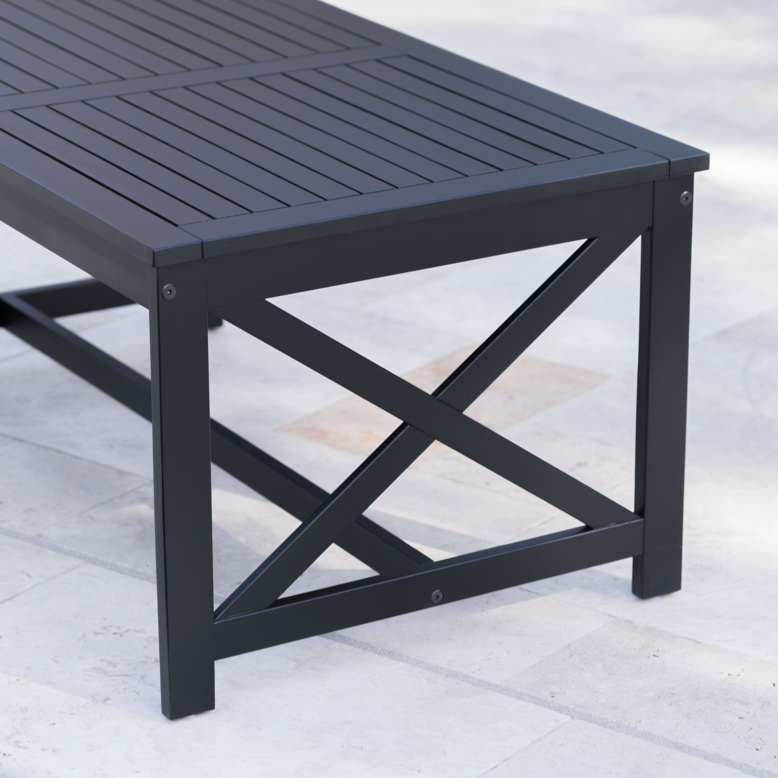 Ismus Outdoor Finished Acacia Wood Coffee Table