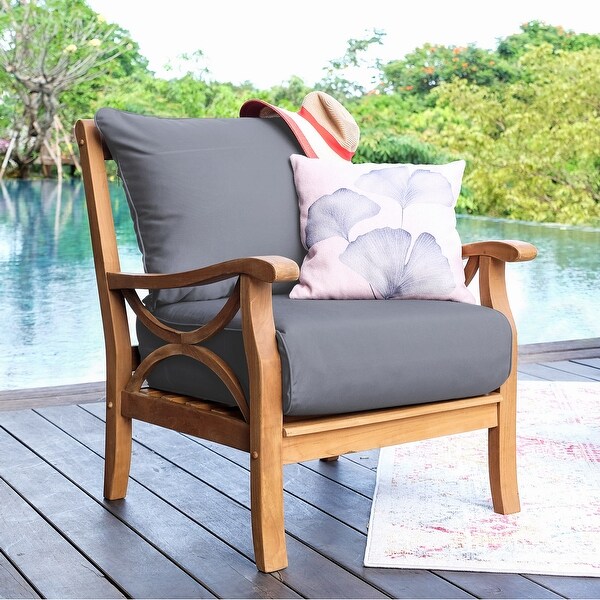 Cambridge Casual Lowell 5piece Teak Wood Outdoor Conversation Set with cushion