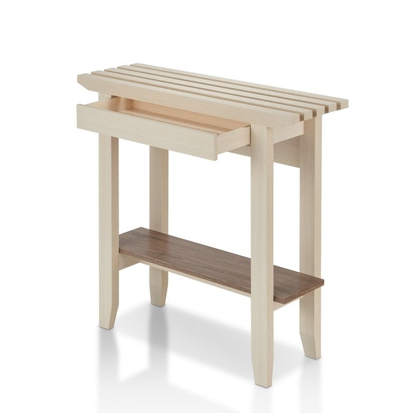 Furniture of America Geer Contemporary Ivory 36-inch Console Table