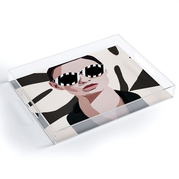 Nadja The Face Of Fashion 7 Acrylic Tray Deny Designs