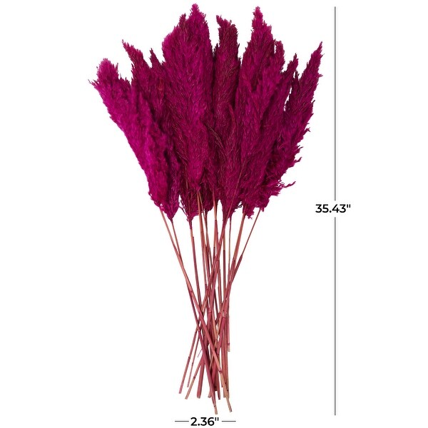 Pink Dried Plant Pampas Home Decor Natural Foliage with Long Stems