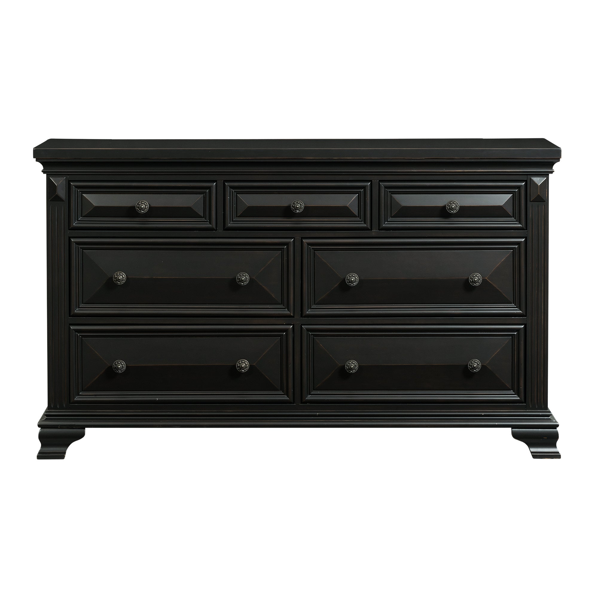 Picket House Furnishings Trent 7-Drawer Dresser in Antique Black