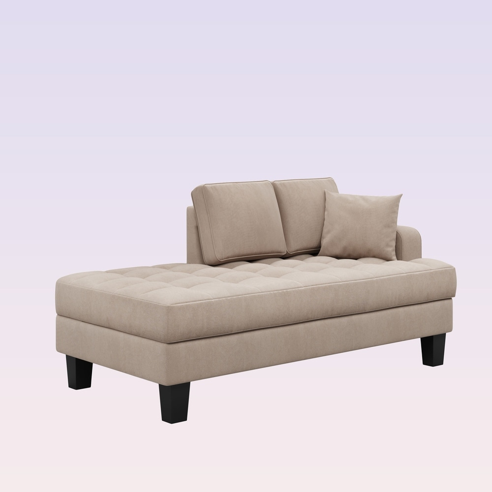 Modern Chaise Lounge With 2 Toss Pillow For Living room