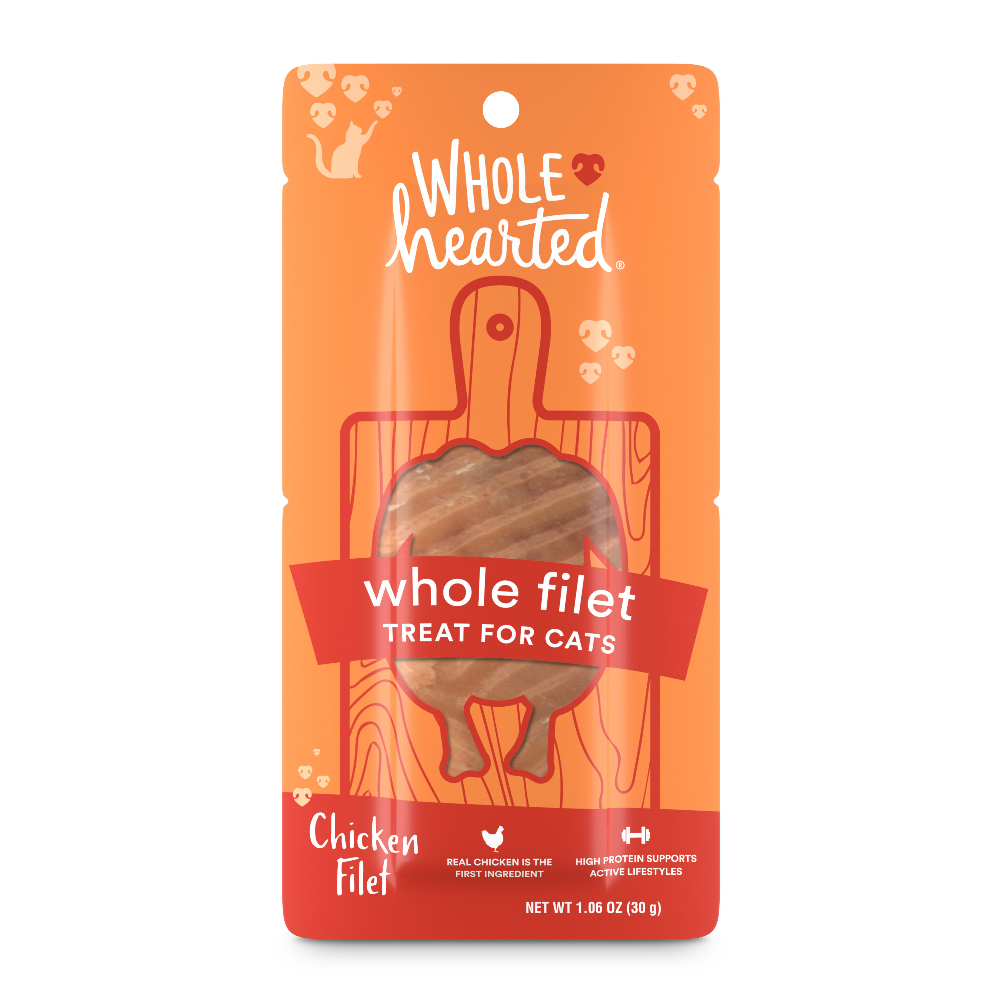 WholeHearted Protein-Rich Chicken Filet Cat Treat， 1.06 oz.