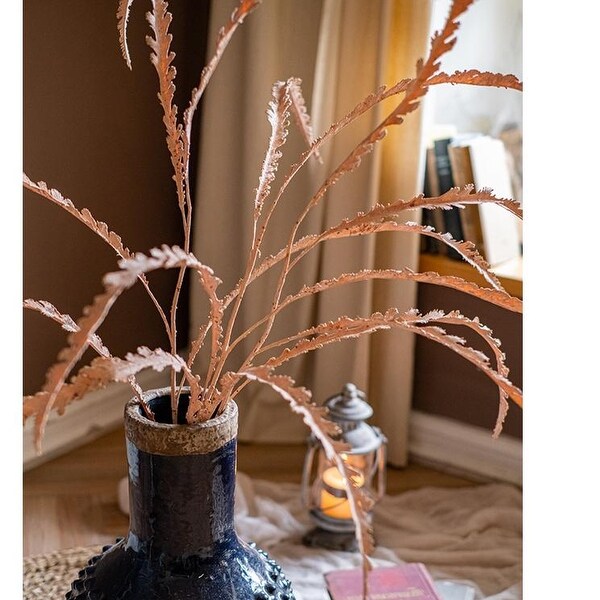 RusticReach Artificial Spider Brake Fern Stem in Brown 43 Tall