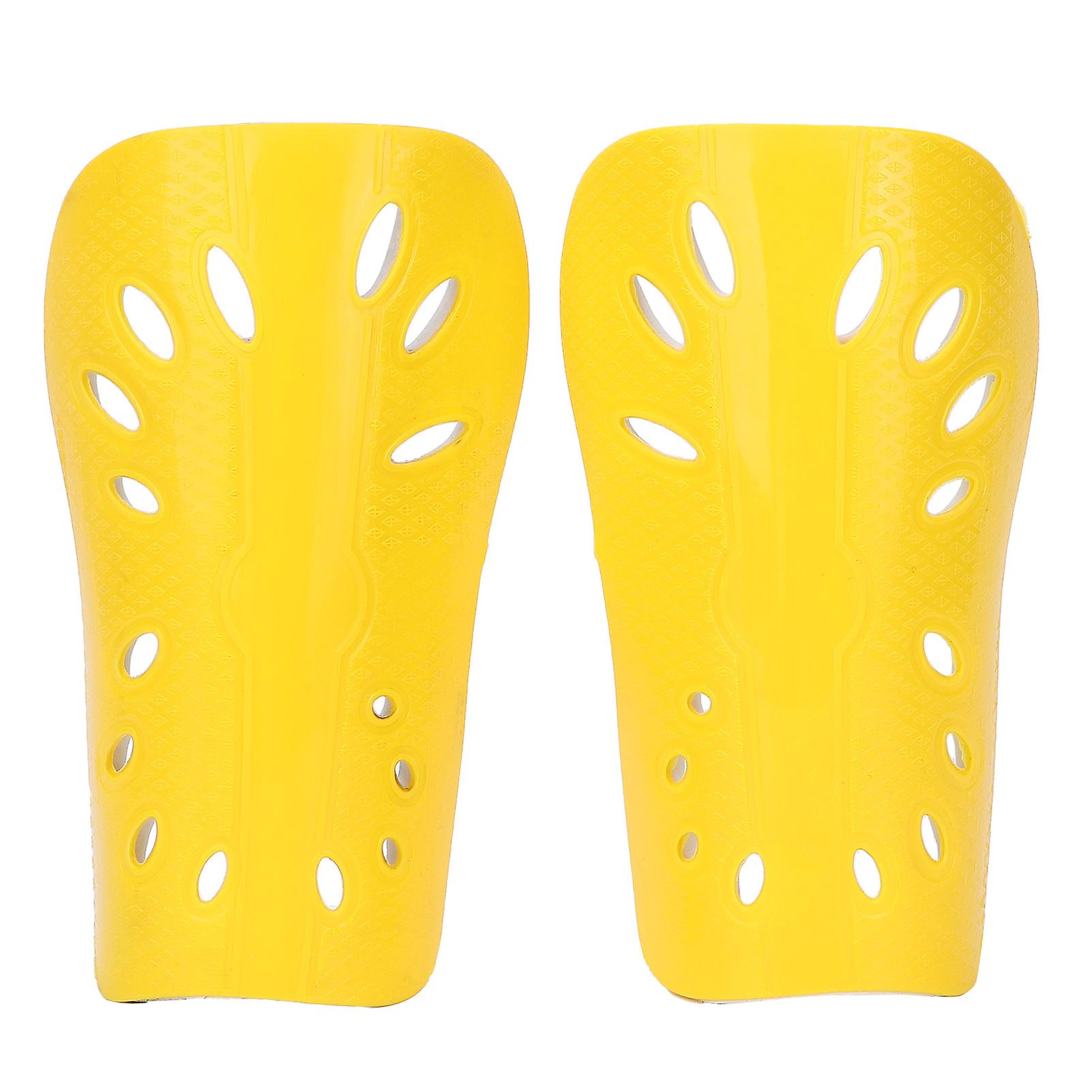 Children Soccer Shin Guards Perforated Breathable Protective Soccer Gear For Toddlersyellow