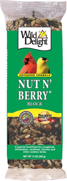 Wild Delight Nut N' Berry Block Wild Bird Food， 13-oz bag