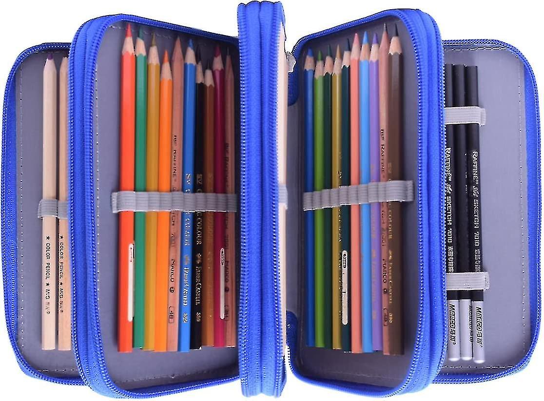 Case For 72 Pencils Pens Pencil Case School Elementary Super Large 4 Layers