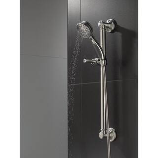 Delta Traditional Decorative ADA 9-Spray Patterns 1.75 GPM 3.75 in. Wall Mount Handheld Shower Head in Stainless 51900-SS