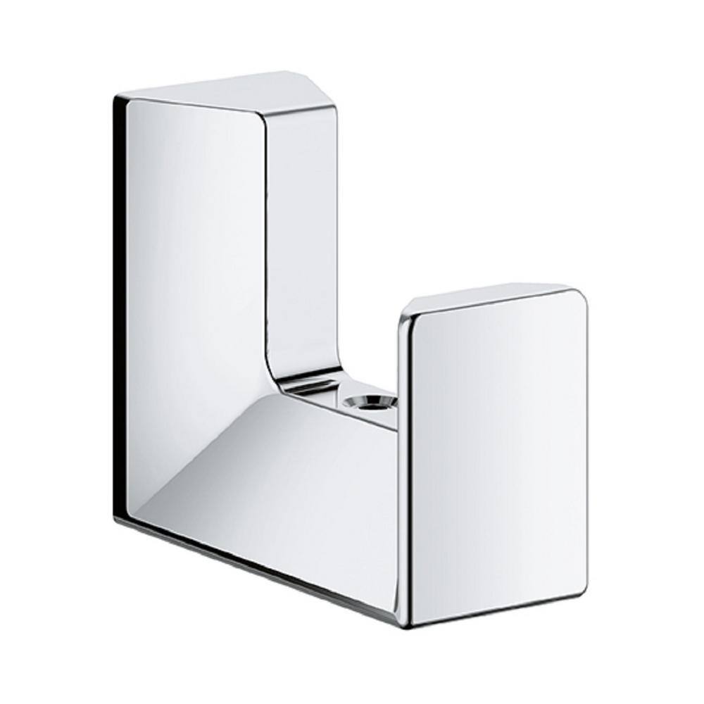 GROHE Selection Cube Wall-Mount Robe Hook in StarLight Chrome 40782000