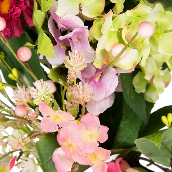 Leafy Hydrangea Floral Spring Wreath