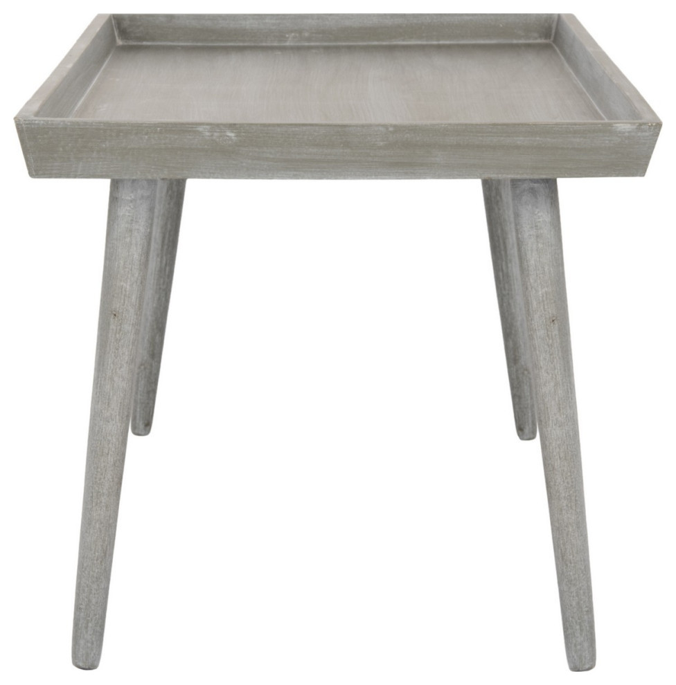 Cici Coffee Table With Tray Top Slate Gray   Midcentury   Coffee Tables   by Rustic Home Furniture Deco  Houzz