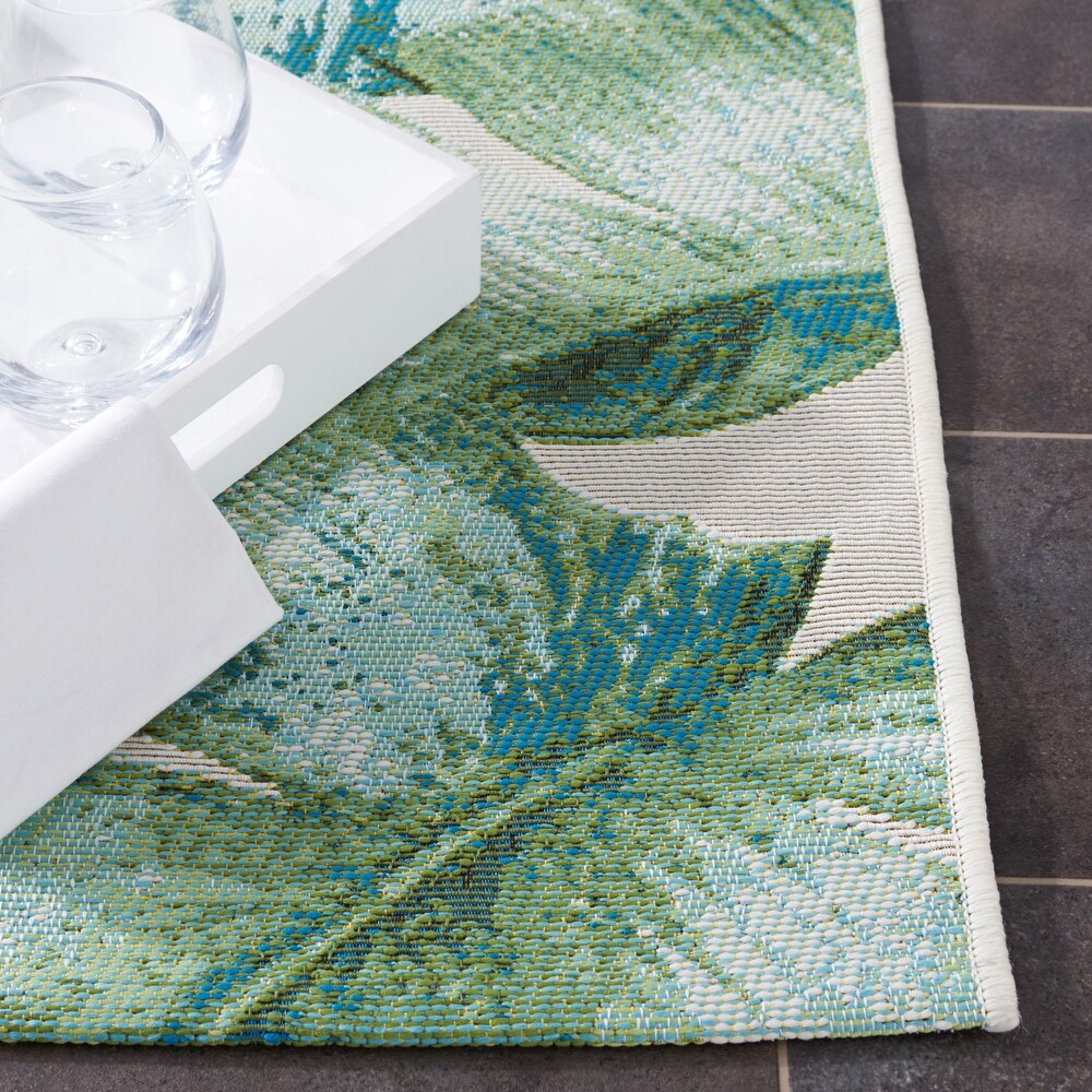SAFAVIEH Barbados Ennia Tropical Indoor/Outdoor Waterproof Rug
