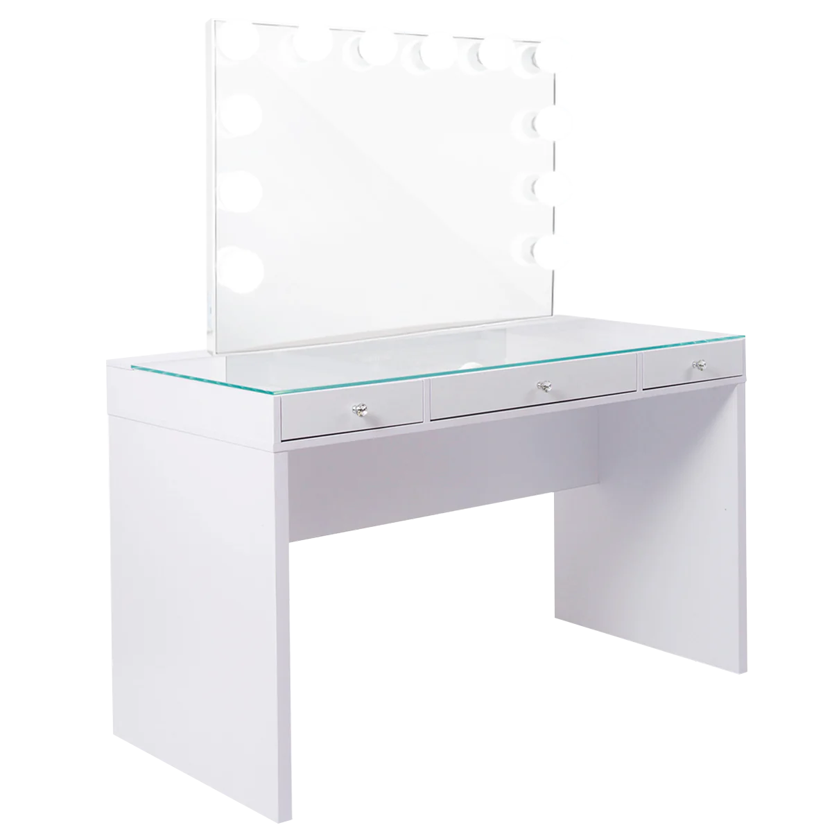 IVFT-SSPL2TBGLOWX-DWH2U-LFD-N | SlayStation® Plus 2.0 Table + Vanity Mirror Bundle