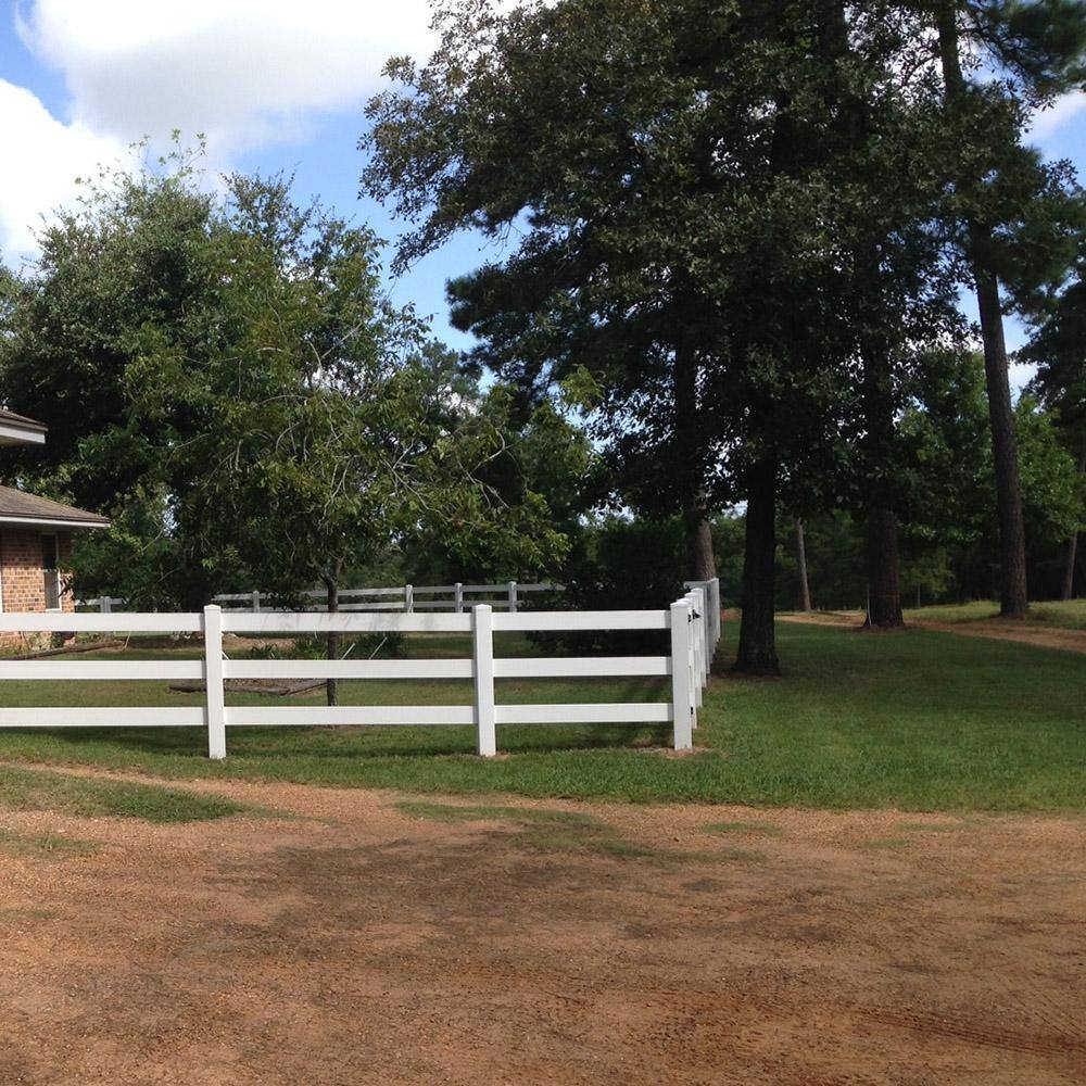 Weatherables 4 ft. W x 4 ft. H 3-Rail White Vinyl Fence Gate EZ Pack GWHF-THD3RAIL1.5-48