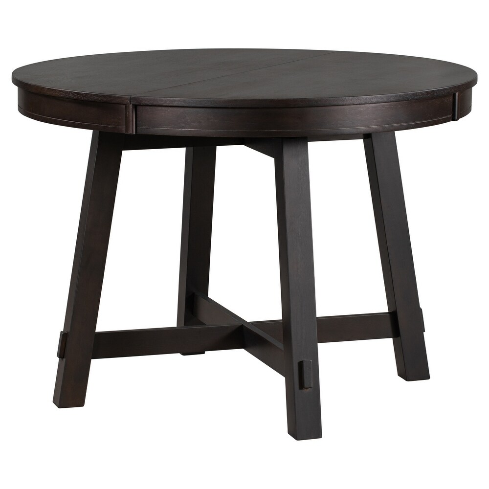 Round Extendable Dining Table with 16\