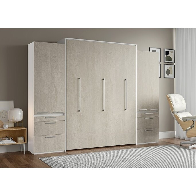 Designer Murphy Bed with Double Storage Units