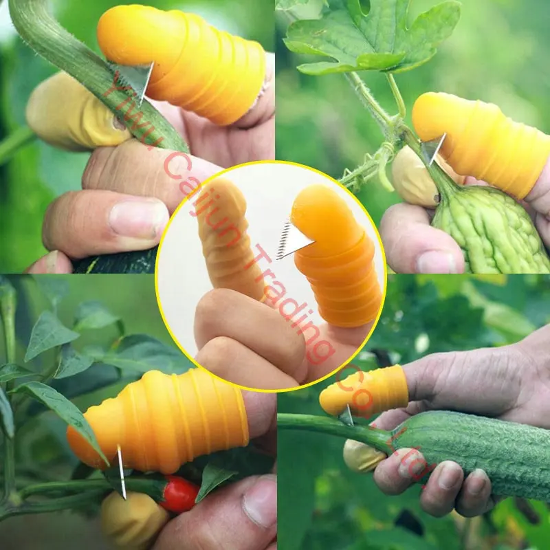 Gardening Silicone Thumb Knife Harvesting Tool  Potted Plant Fruit and Vegetable Picking Knife Portable Trimming Multi Function